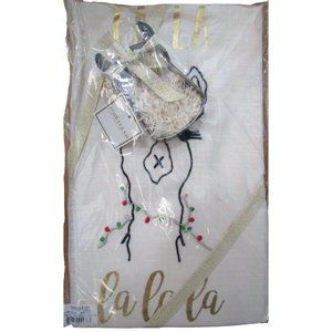 Shiraleah Fa La La Llama Cookie Cutter Tea Towel Christmas Gift Set New